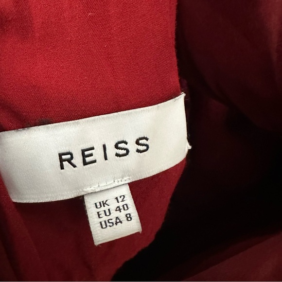 Reiss Lorena maxi halter dress dark red wine satin sz 8 reg $545 - Picture 7 of 7
